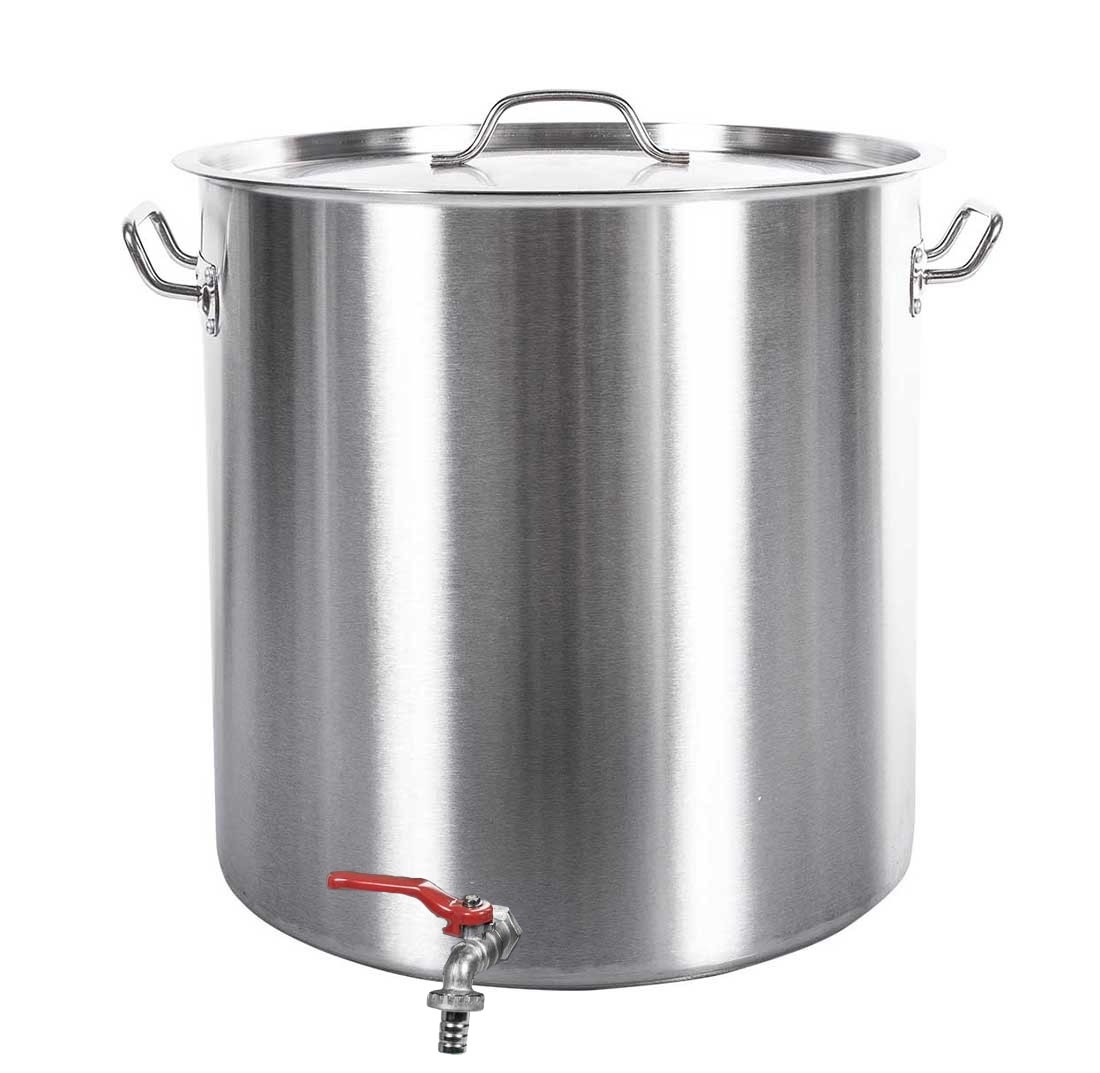 Panela / Caldeirão Aço Inox para Cerveja Artesanal c/ Torneira - 98 Litros (50x50cm) - GDC-5050T