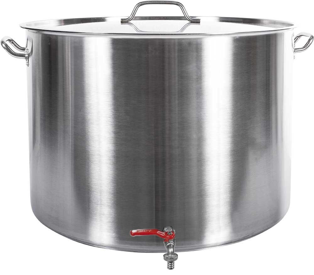 Panela / Caldeirão Aço Inox para Cerveja Artesanal c/ Torneira - 113 Litros (60x40cm) - GDC-6040T