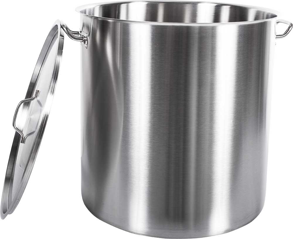 Tampa aberta - Panela / Caldeirão de Aço Inoxidável com Tampa - 98 Litros (50x50cm) - GDC-5050