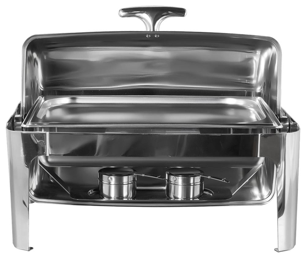 Rechaud Aço Inox com Tampa Giratória (GN 1/1×20mm) - 3 Lts (Versão Luxo) - 723-1P