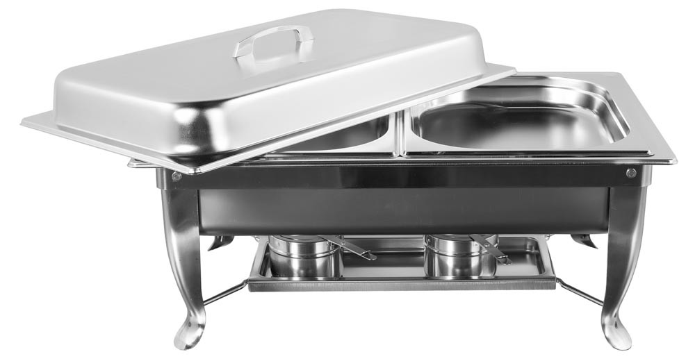 Rechaud Banho Maria Aço Inox com 2 Cubas (GN 1/2×40mm) - 5 Lts (Versão TOP) - JQ533-2M