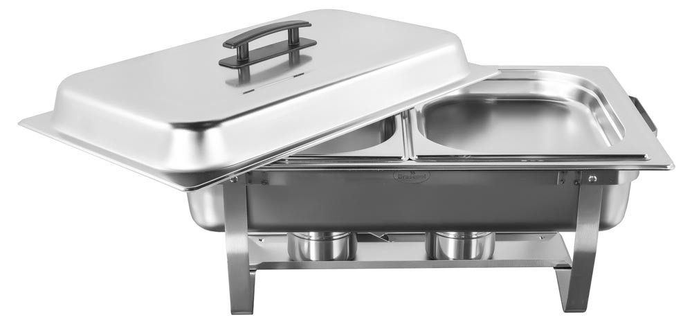 Tampa - Rechaud Banho Maria Aço Inox com 2 Cubas (GN 1/2×40mm) - 5 Lts - F433-2M