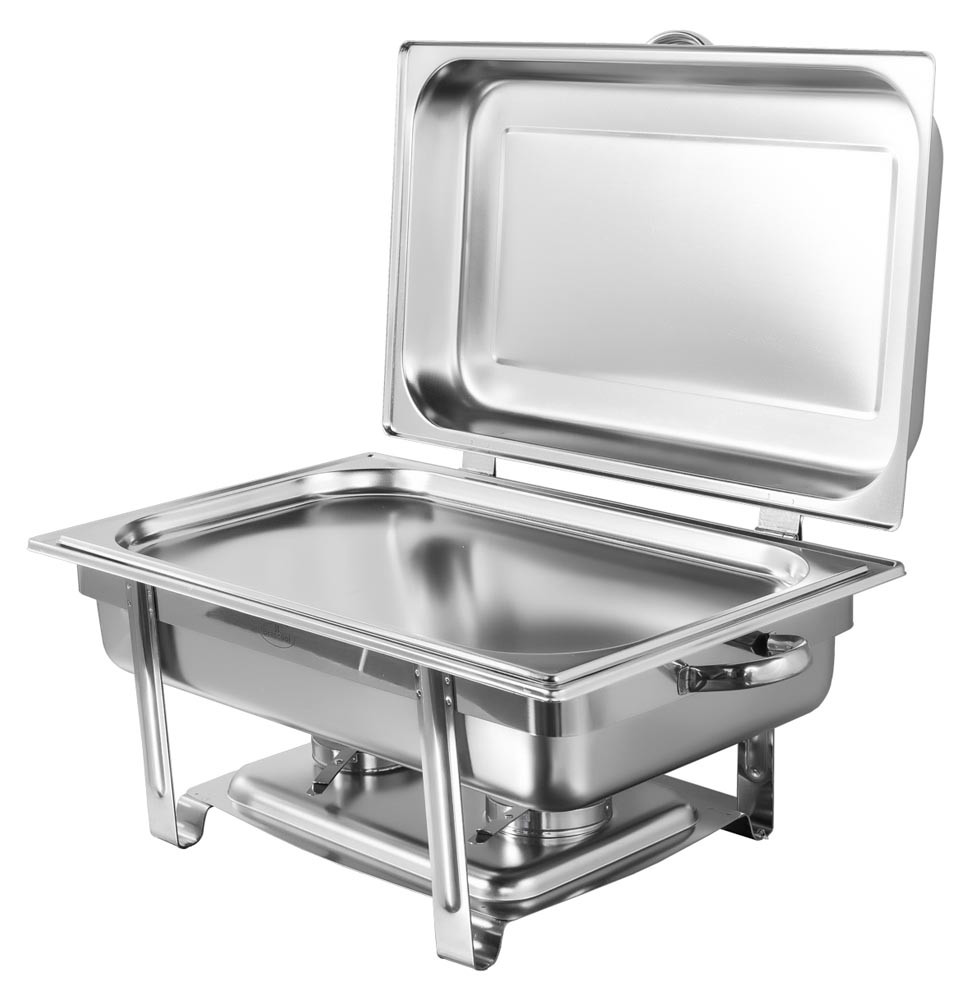 Rechaud Banho Maria Aço Inox com Dobradiças (GN 1/1×20mm) - 3 Lts - JQ833-1P Rechaud Banho Maria Aço Inox com Dobradiças (GN 1/1×20mm) - 3 Lts - JQ833-1P