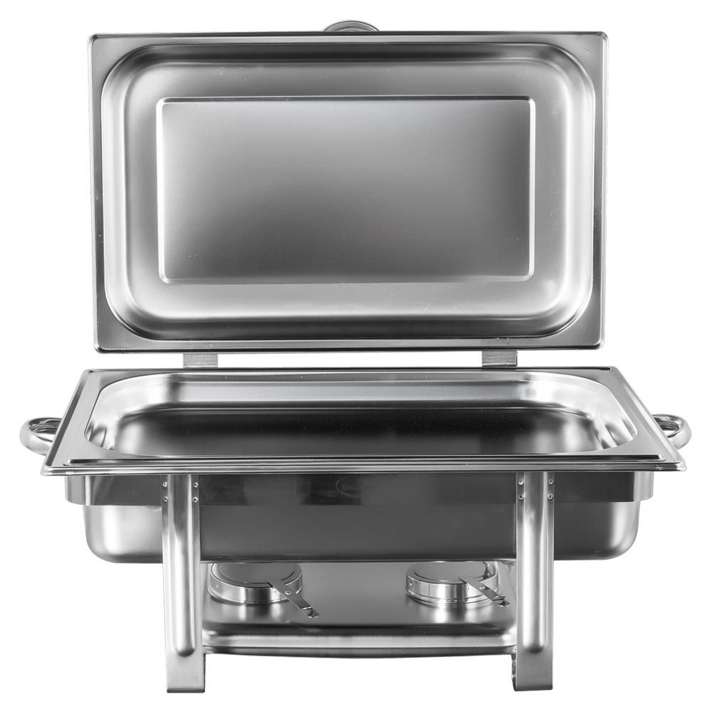 Rechaud Banho Maria Aço Inox com Dobradiças (GN 1/1×40mm) - 5 Lts - JQ833-1M Rechaud Banho Maria Aço Inox com Dobradiças (GN 1/1×40mm) - 5 Lts - JQ833-1M