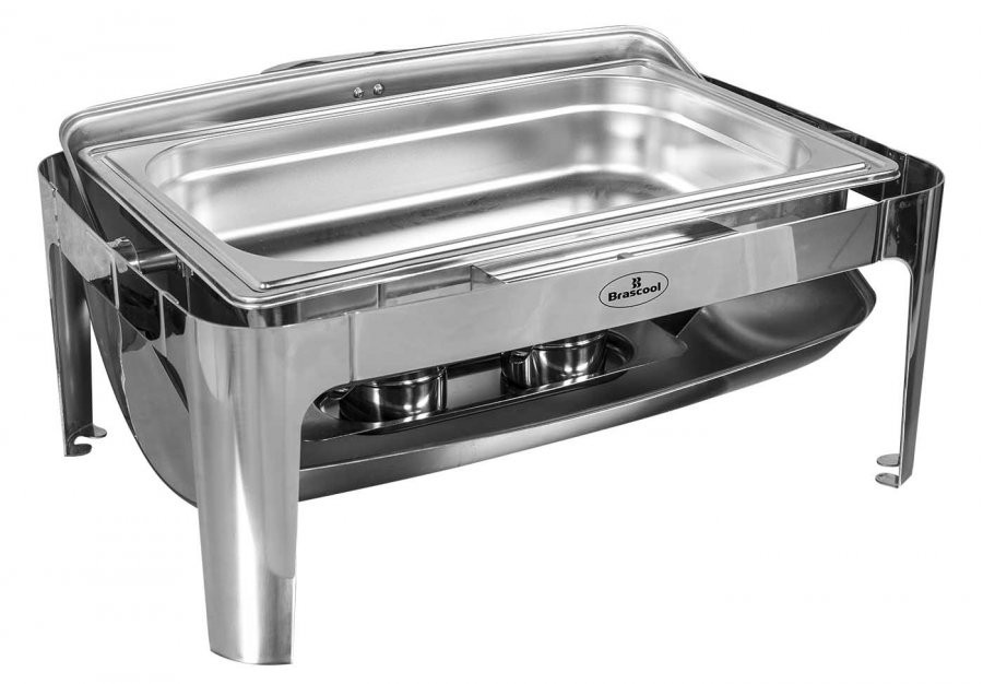 Tampa aberta - Rechaud Banho Maria Aço Inox com Tampa Giratória (GN 1/1×100mm) - 13 Lts (Versão Luxo) - 723-1B Tampa aberta - Rechaud Banho Maria Aço Inox com Tampa Giratória (GN 1/1×100mm) - 13 Lts (Versão Luxo) - 723-1B