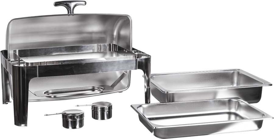 Produto desmonato - Rechaud Banho Maria Aço Inox com Tampa Giratória (GN 1/1×65mm) - 9 Lts (Versão Luxo) - 723-1 