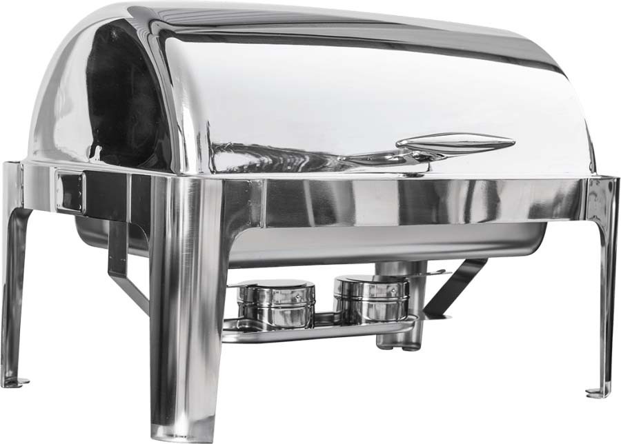 Rechaud Banho Maria Aço Inox com Tampa Giratória (GN 1/1×65mm) - 9 Lts (Versão Luxo) - 723-1