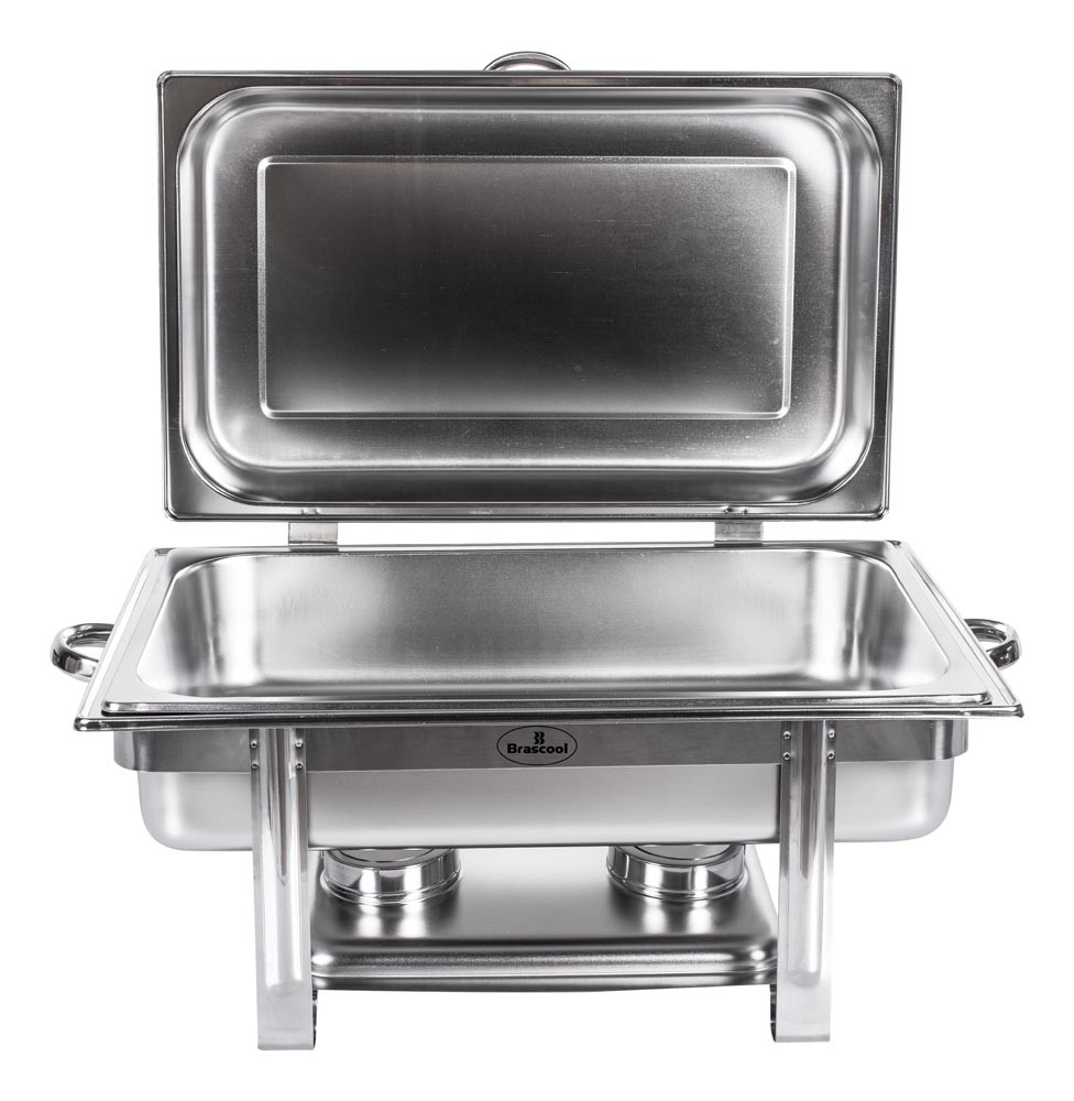 Rechaud Banho Maria Aço Inox com Dobradiça (GN 1/1×100mm) - 13 Lts - JQ833-1B