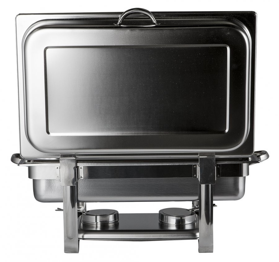 Parte traseira - Rechaud Banho Maria Aço Inox com Dobradiça (GN 1/1×100mm) - 13 Lts - JQ833-1B