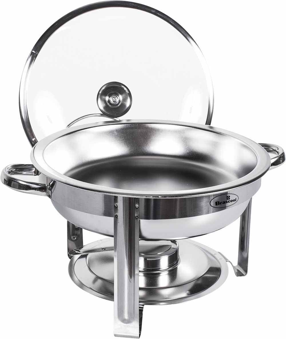 Suporte para tampa - Rechaud Banho Maria Aço Inox com Tampa de Vidro - 3,5 Lts - 831GL 
