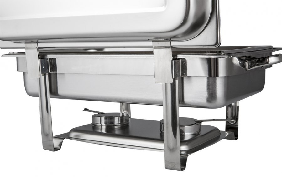 Parte traseira - Rechaud Banho Maria Aço Inox com Dobradiça (GN 1/1×65mm) - 9 Lts - JQ833-1