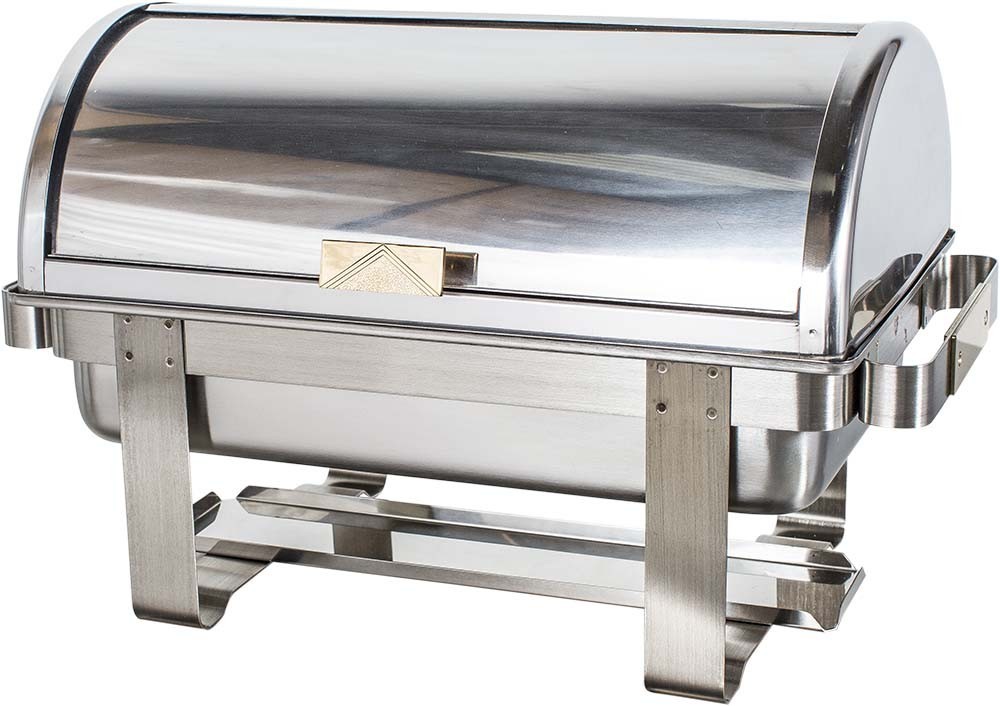 Rechaud Banho Maria Aço Inox com Tampa Giratória (GN 1/1×65mm) - 9 Lts (Versão TOP) - 933-W900-1