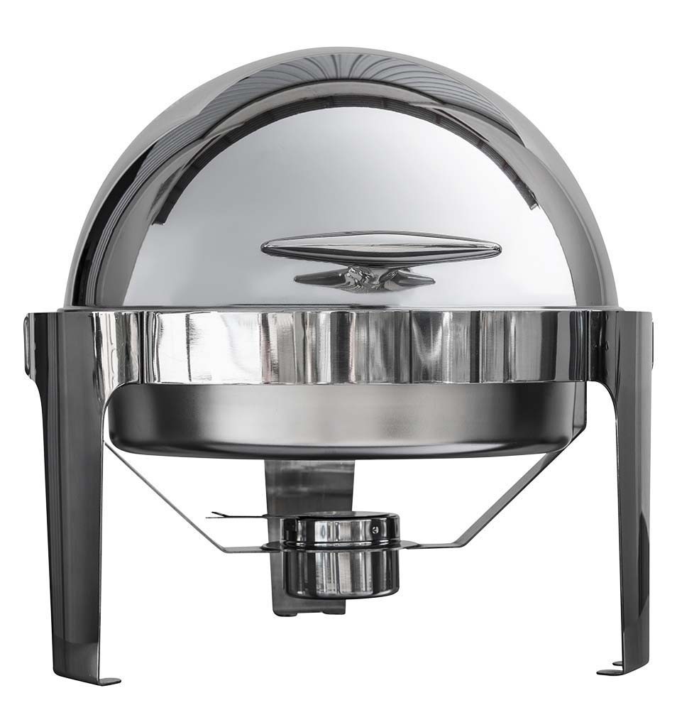 Rechaud Banho Maria Aço Inox Redondo com Tampa Giratória - 6 Lts (Versão Luxo) - 721