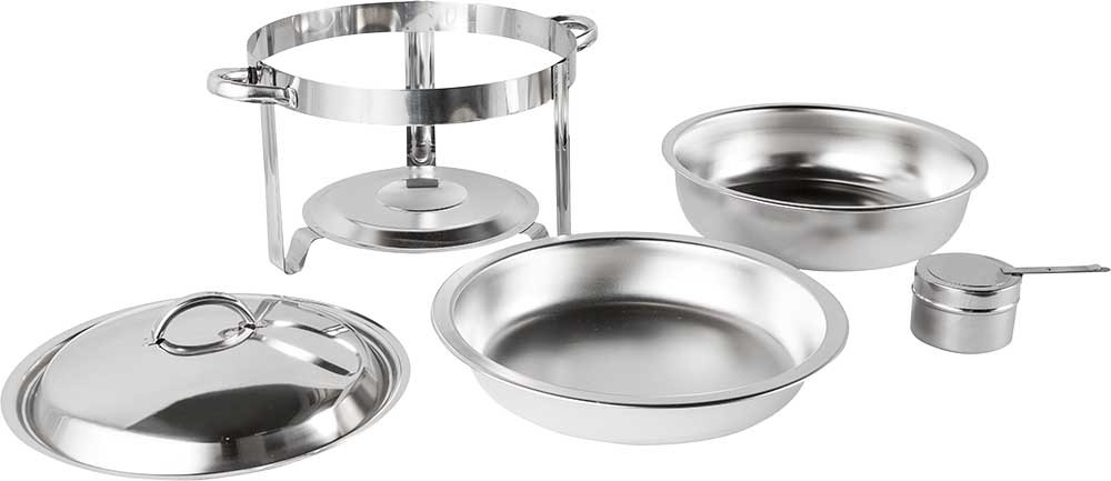 Produto Desmontado - Rechaud Banho Maria Aço Inox Redondo - 3,5 Lts - 831