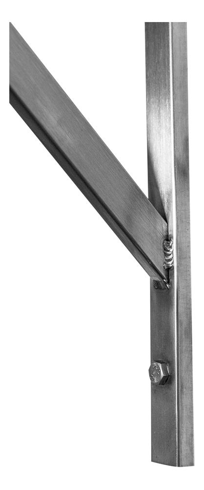 Mão - Prateleira e Suporte em Aço Inox Lisa - 1,68m (168x35 cm) - Brascool Inox (SPMFPL168)