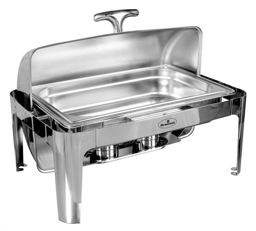 Rechaud Banho Maria Aço Inox com Tampa Giratória (GN 1/1×100mm) - 13 Lts (Versão Luxo) - 723-1B Rechaud Banho Maria Aço Inox com Tampa Giratória (GN 1/1×100mm) - 13 Lts (Versão Luxo) - 723-1B
