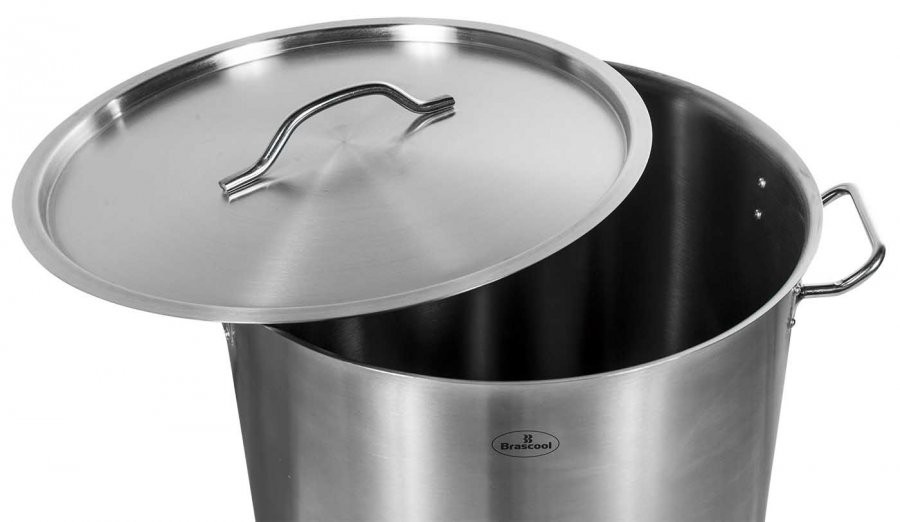 Tampa - Panela / Caldeirão de Aço Inoxidável com Tampa e Torneira - 50 Litros