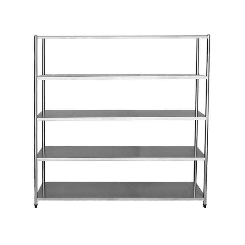 Estante Inox 5 Prateleira Lisa 180x40x200cm CH0,60 Brascool