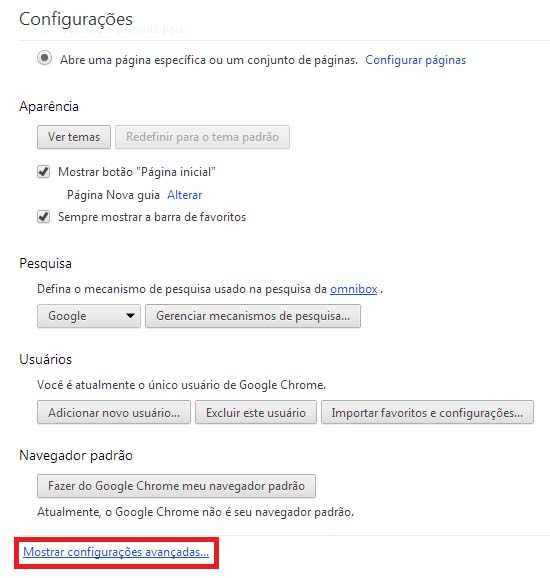 Como Habilitar Cookies Chrome - Passo 2