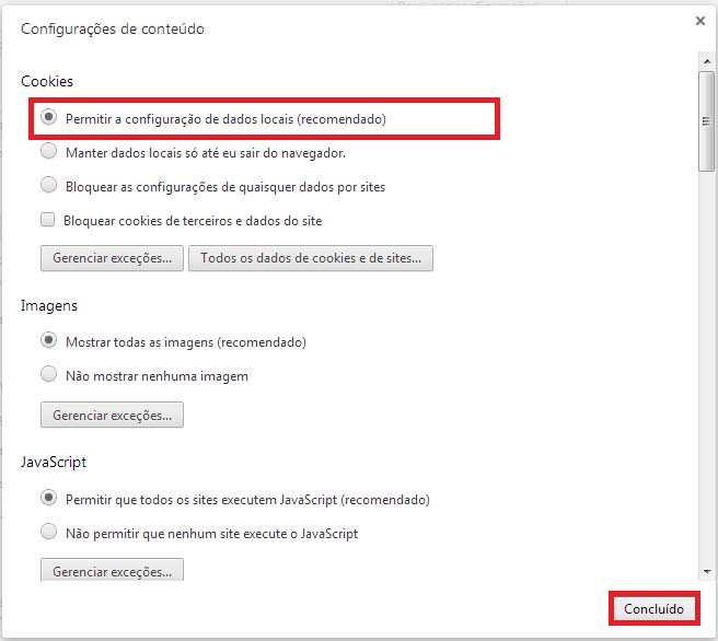 Como Habilitar Cookies Chrome - Passo 4